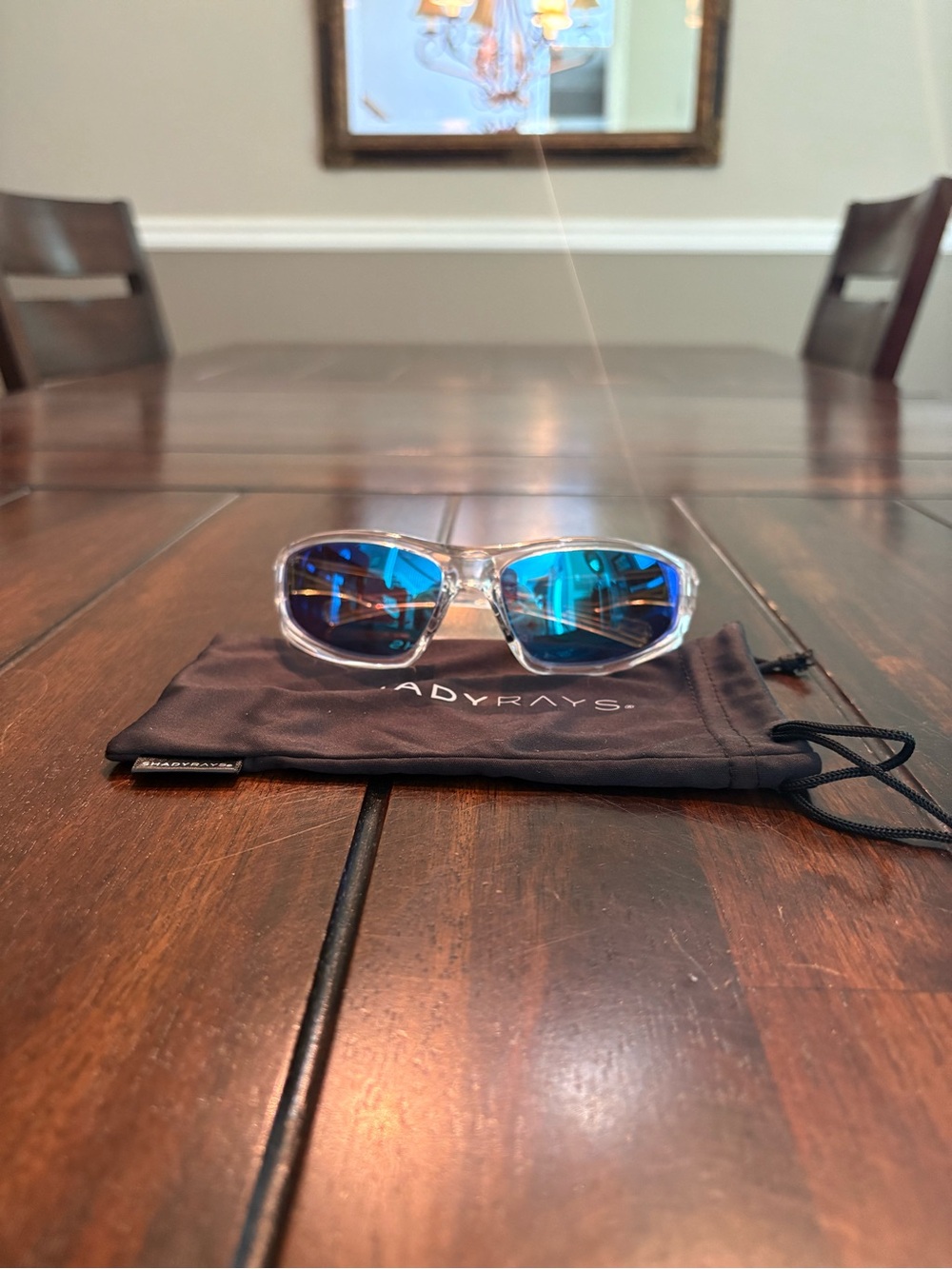 Shady Rays blue mirrored sunglasses with clear frame - Picture 8 of 8
